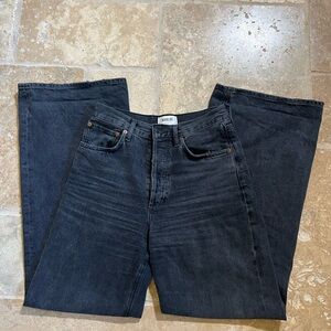 Agolde Black Straight Leg Jeans Size 25 High Rise